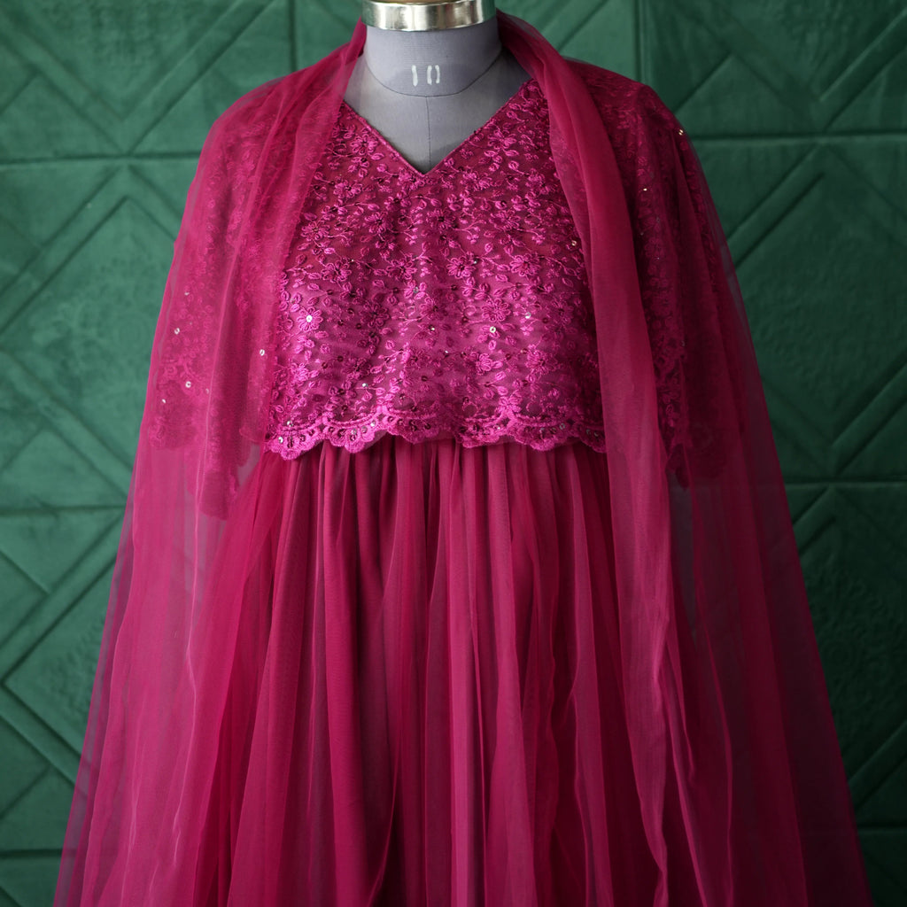 Elegant Rose Party Gown