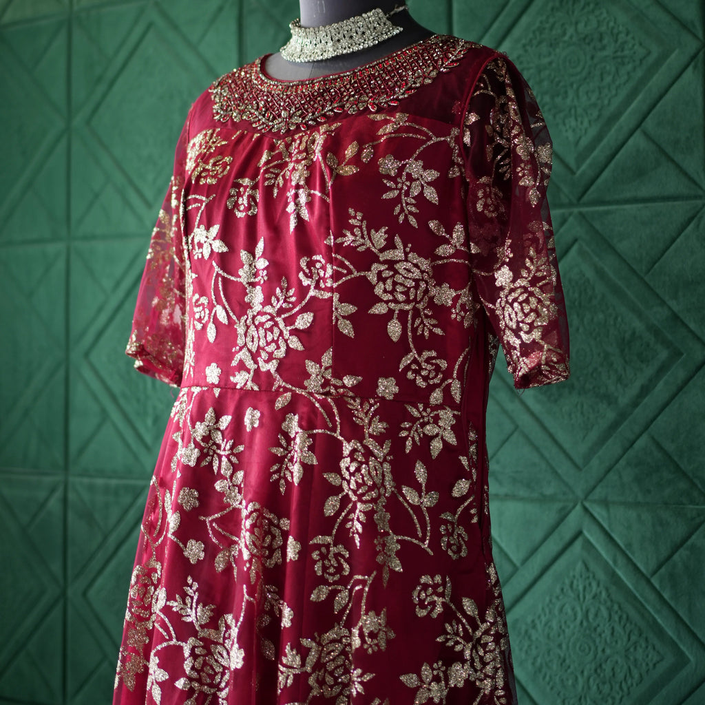 Maroon Royal Party Gown