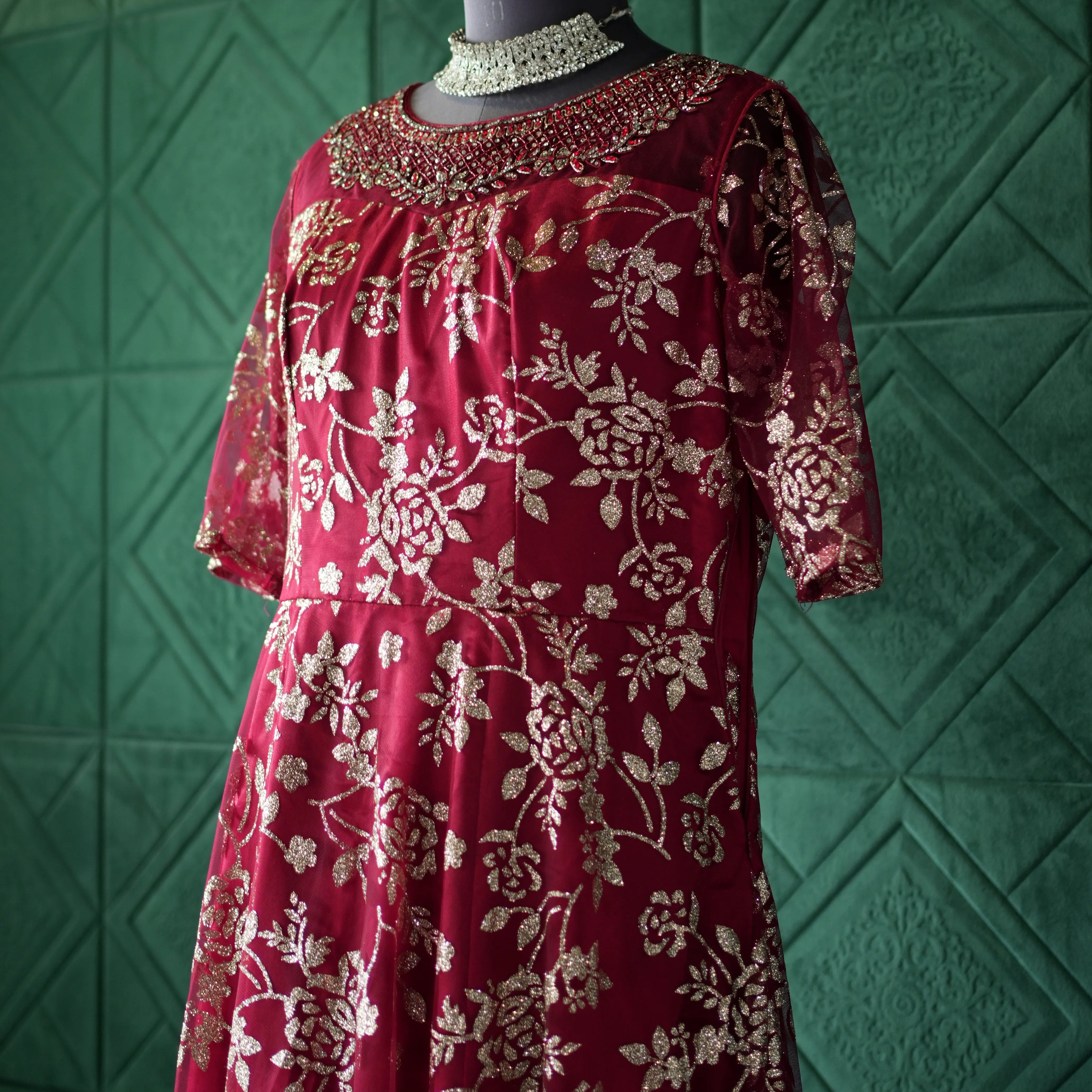 Maroon Royal Party Gown