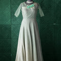 Floral Neckline Party Gown
