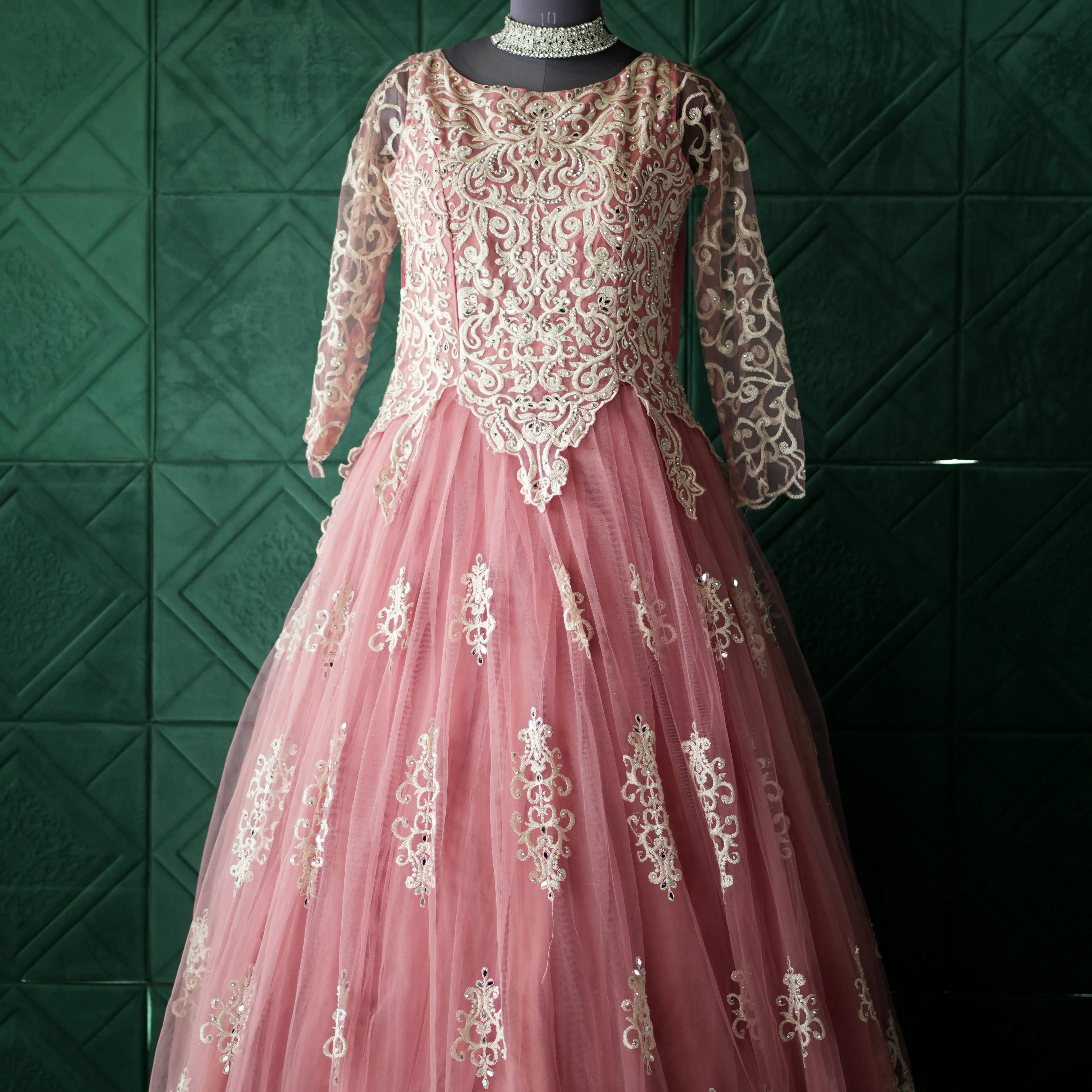 Peach Floral Gown