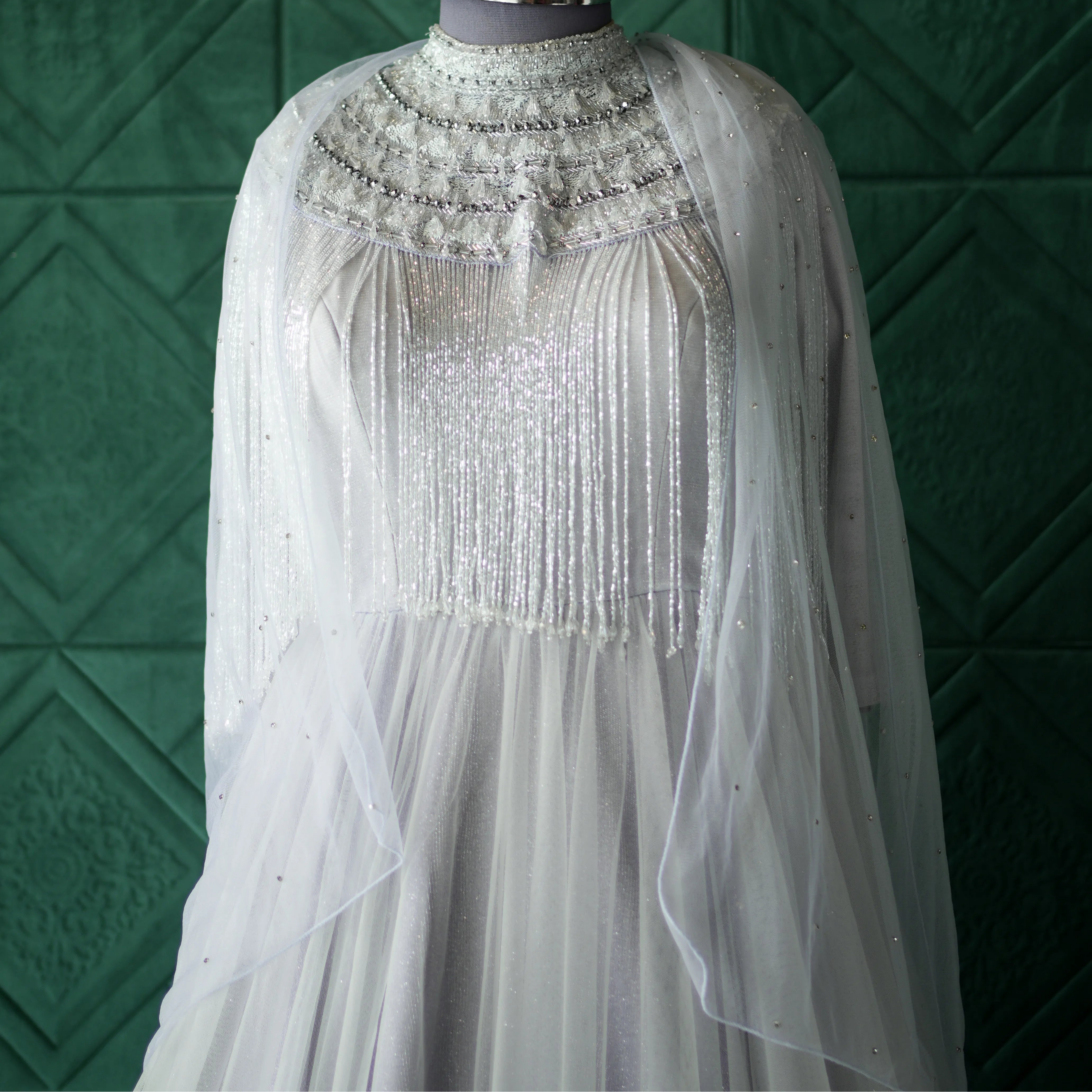 Royal Silver Net Gown