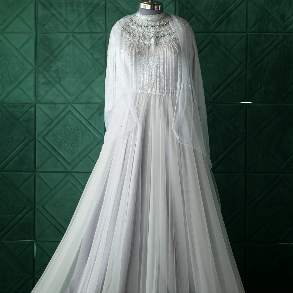 Royal Silver Net Gown