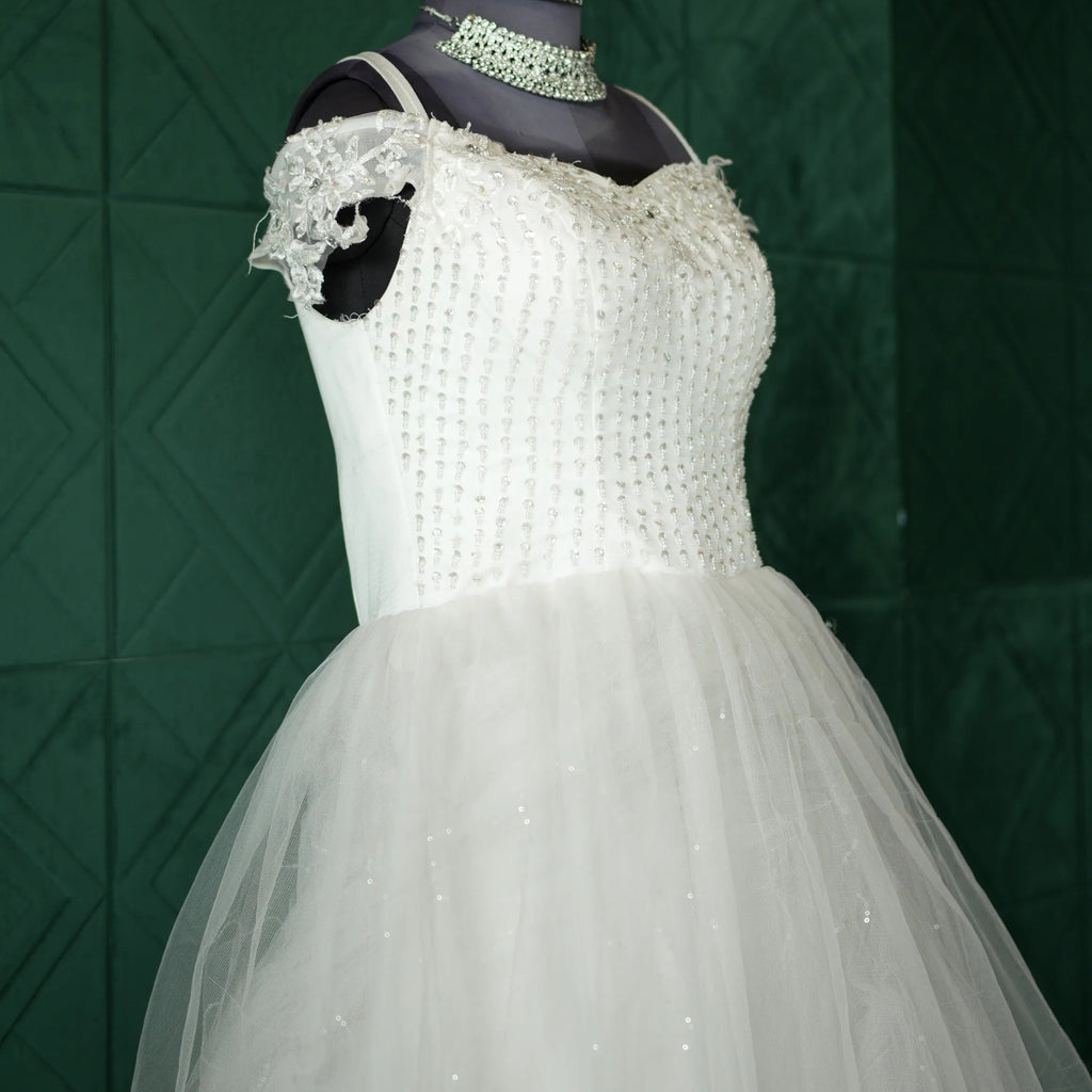 Simple White Bridal Dress