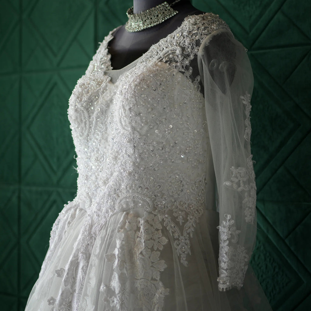 White Lace Bridal Gown