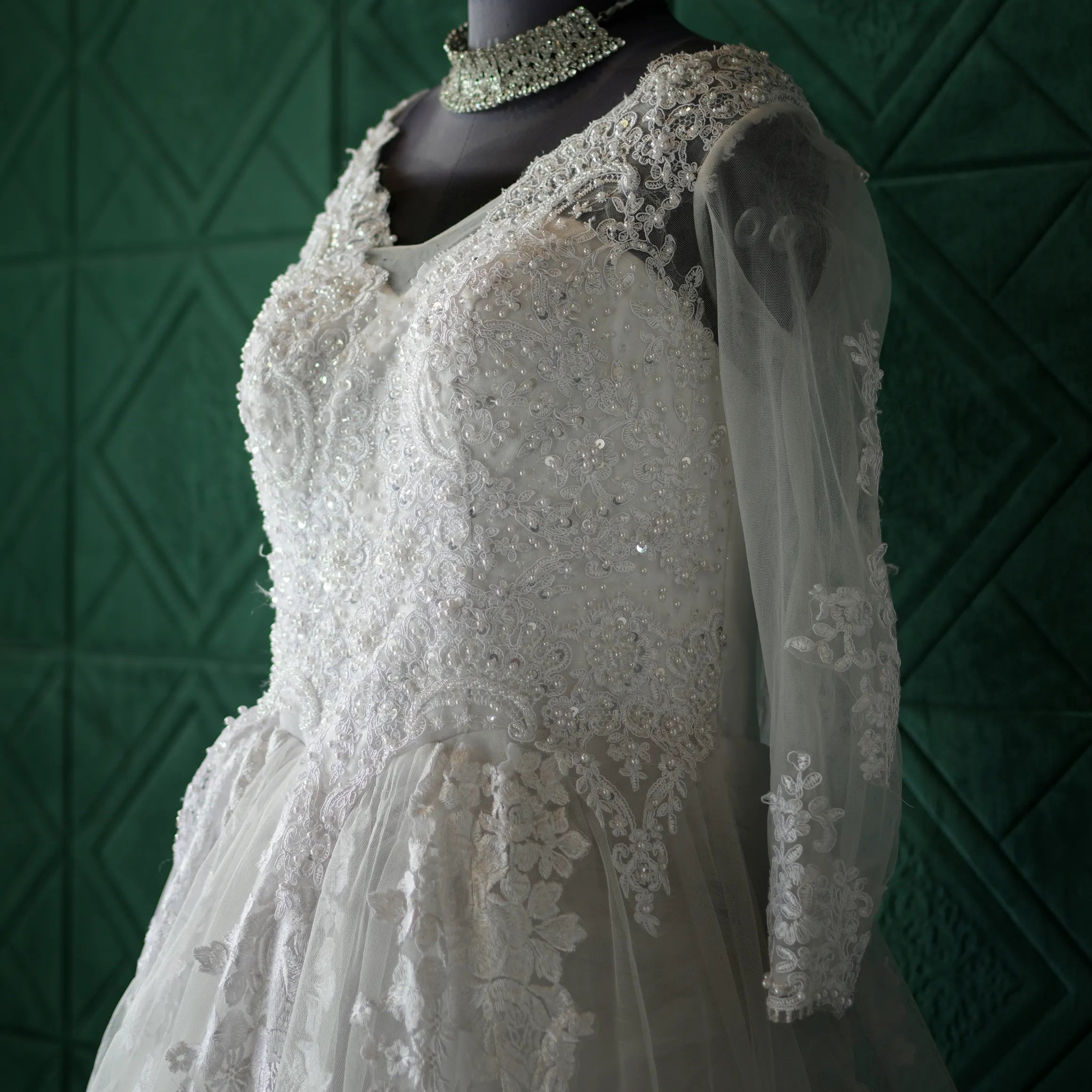 White Lace Bridal Gown