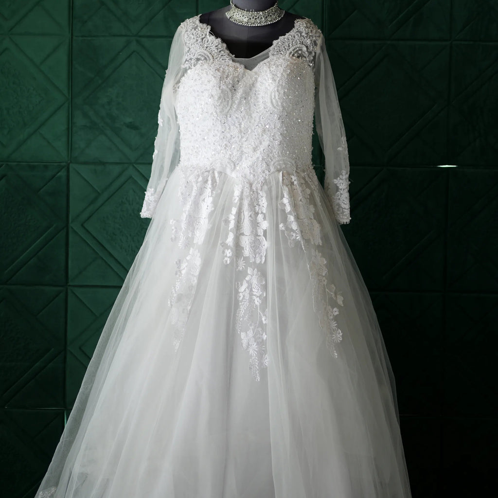 White Lace Bridal Gown
