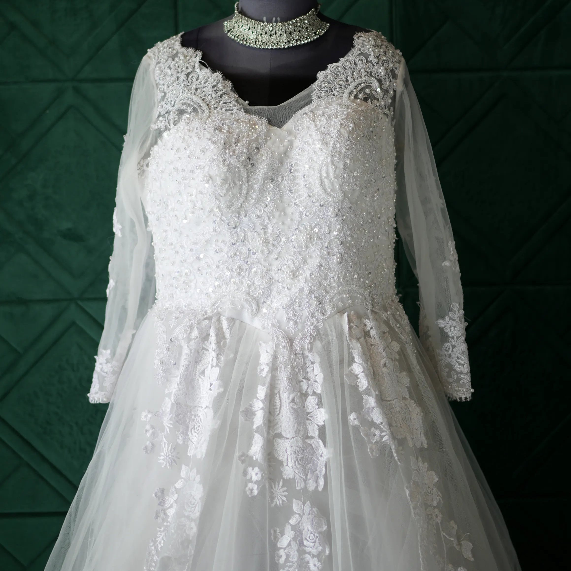 White Lace Bridal Gown