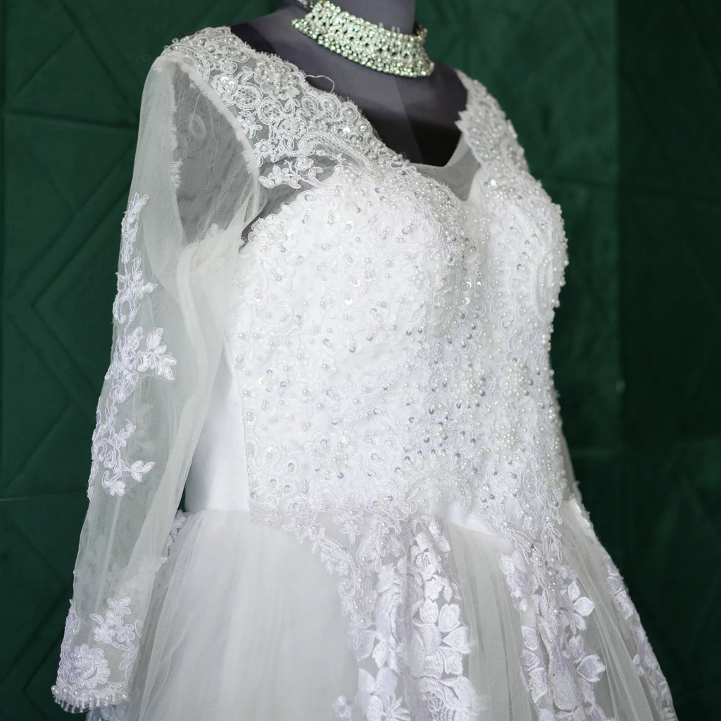 White Lace Bridal Gown