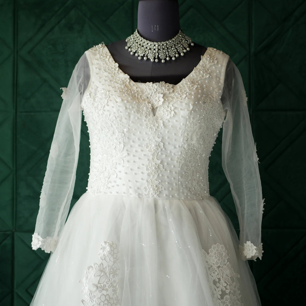 Pearl Lace Wedding Gown