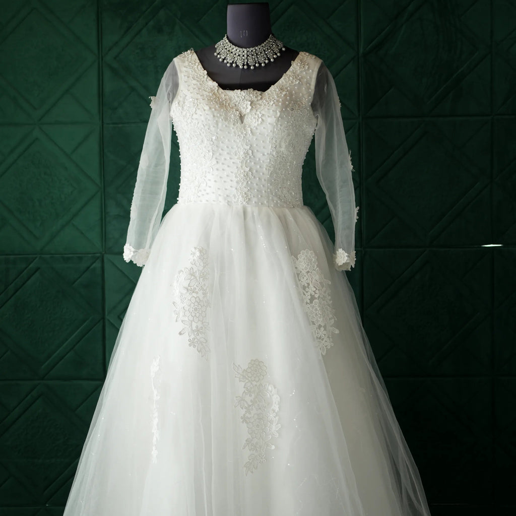 Pearl Lace Wedding Gown