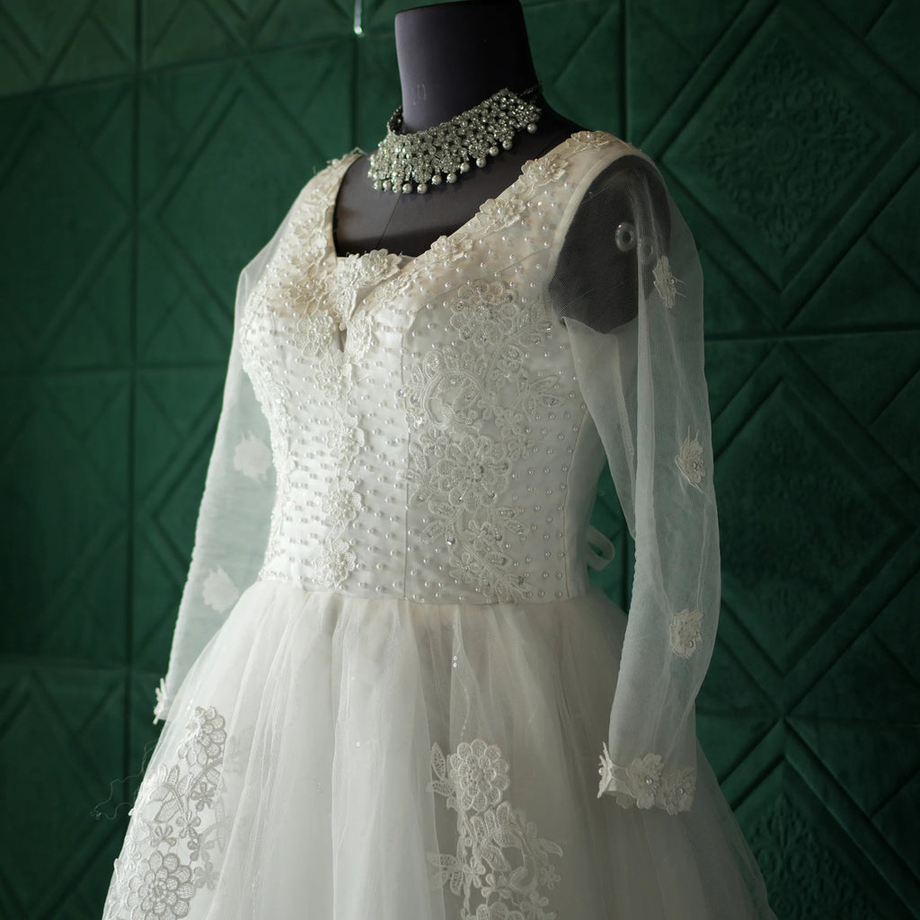 Pearl Lace Wedding Gown