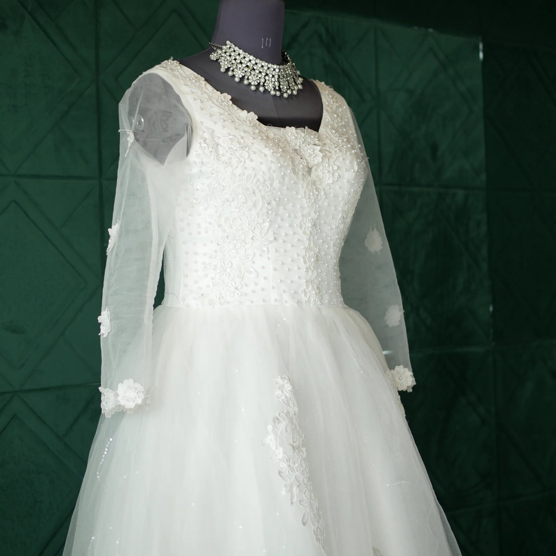 Pearl Lace Wedding Gown