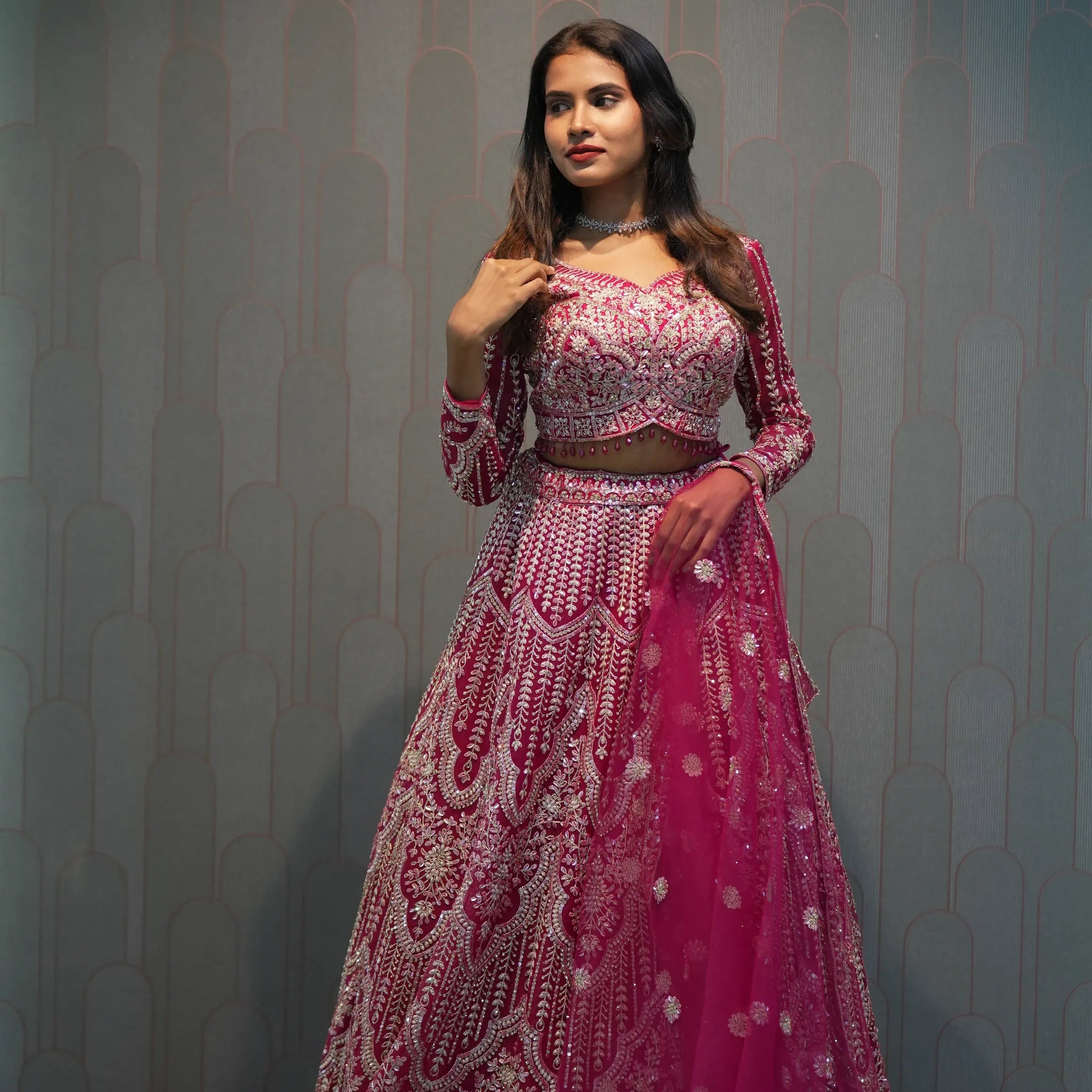 women wearing Light Rose Pink Crop Top