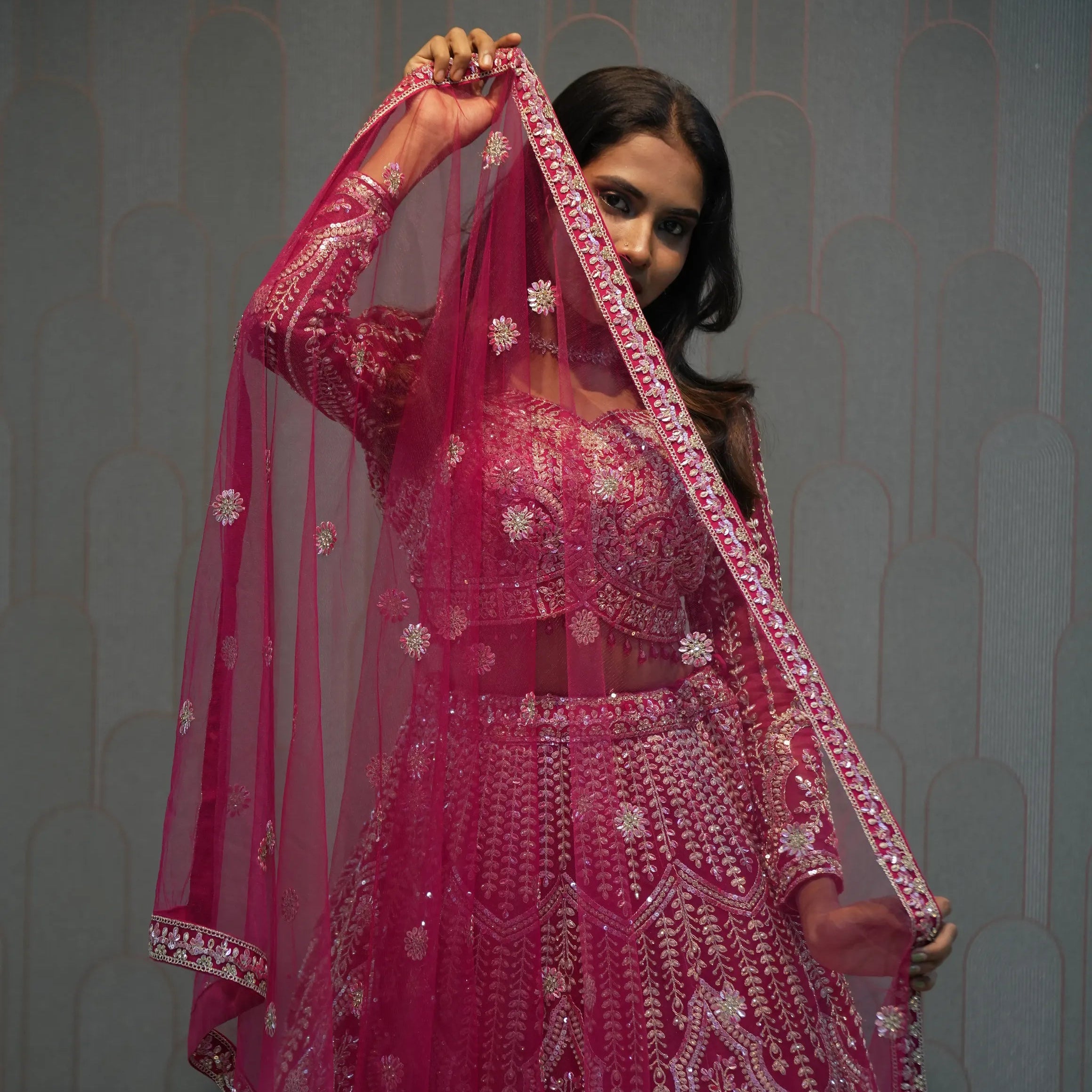 women wearing Light Rose Pink Crop Top