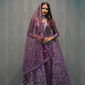 Deep Purple Arabic Lacha Set