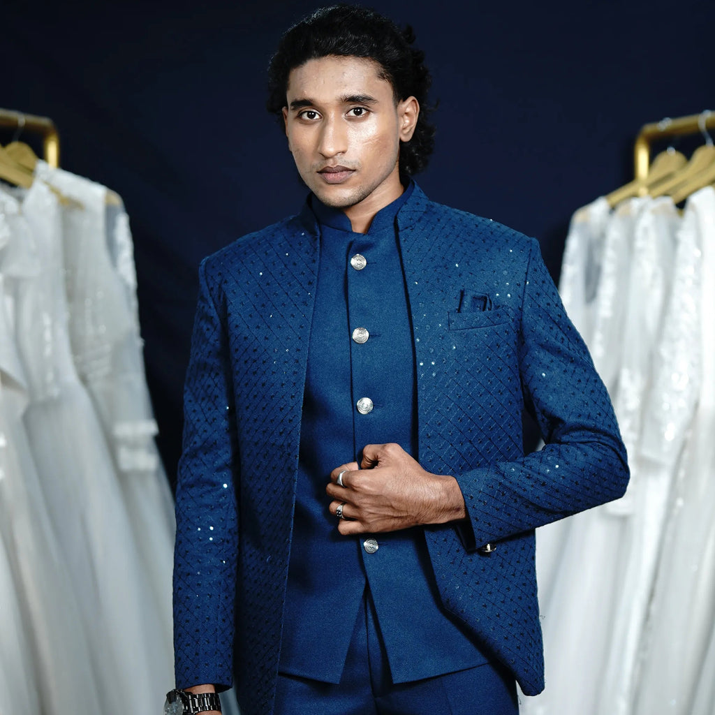 Luxurious Blue Jodhpuri
