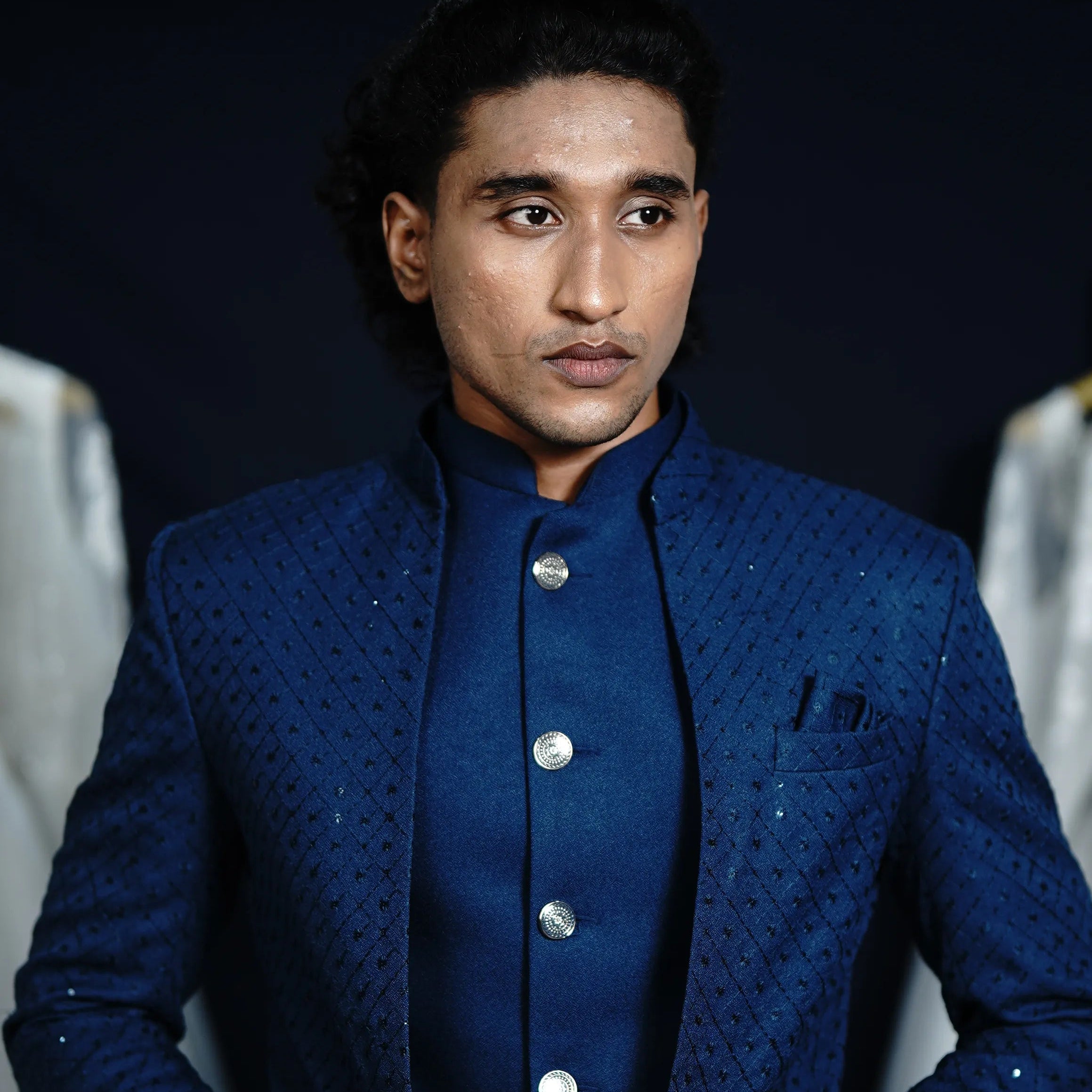 Luxurious Blue Jodhpuri