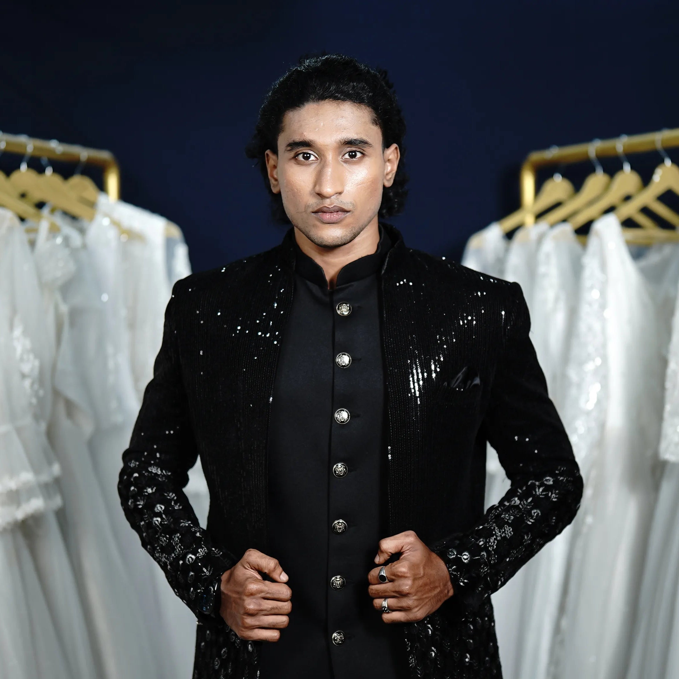 Royal Navy Blue Indo-Western