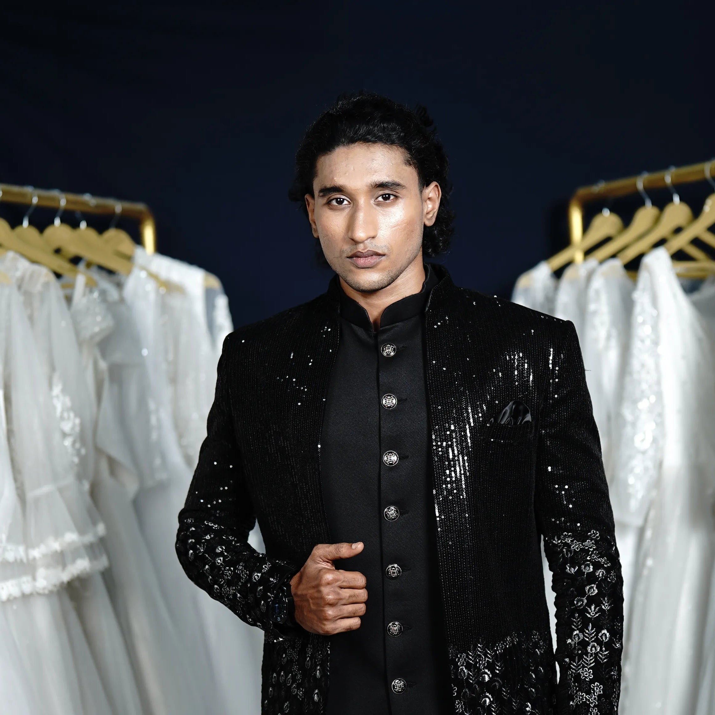 Royal Navy Blue Indo-Western