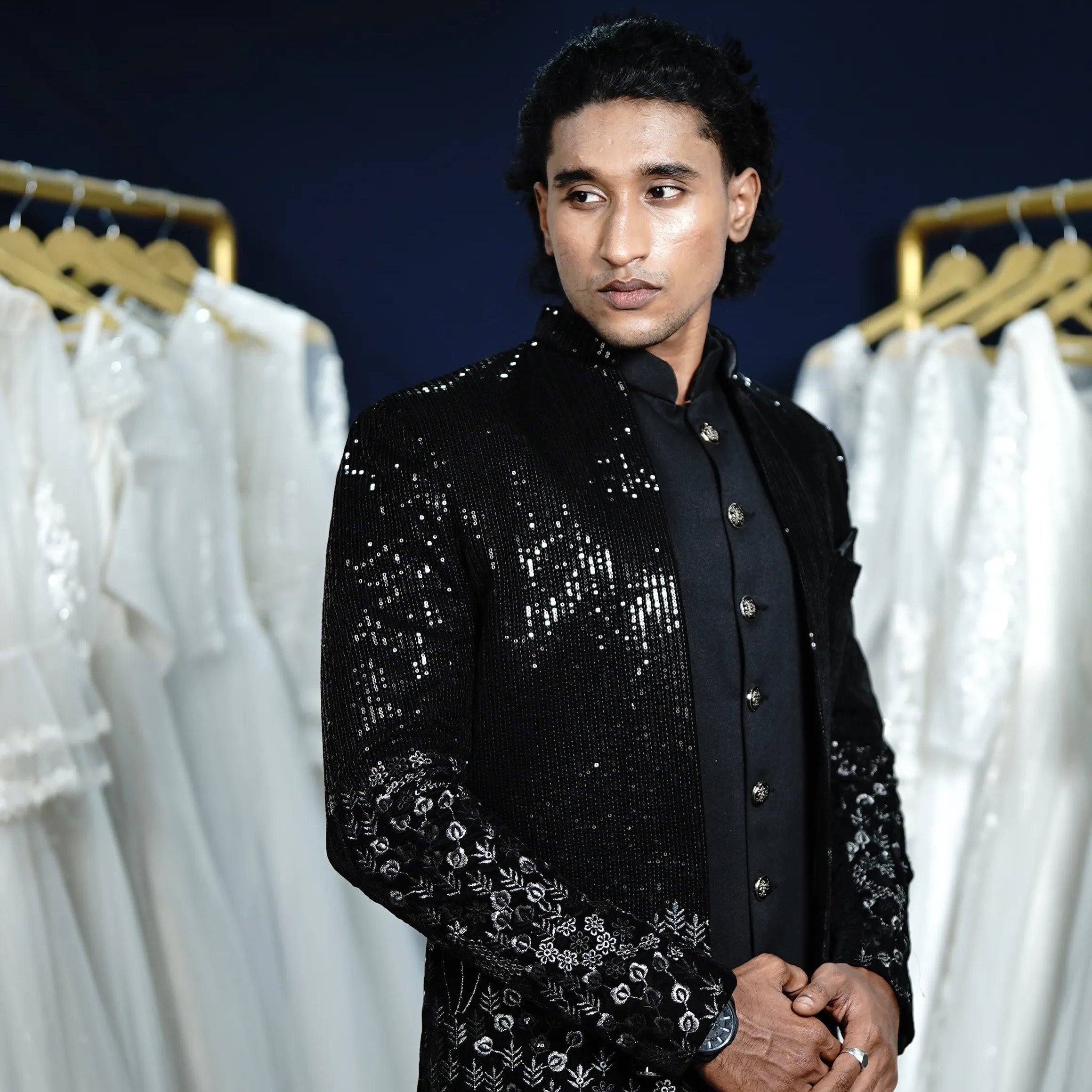 Royal Navy Blue Indo-Western