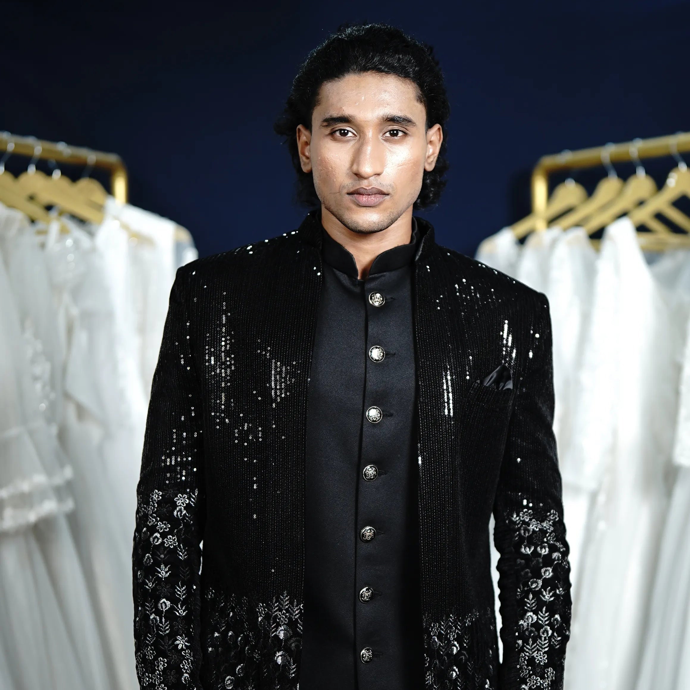 Royal Navy Blue Indo-Western