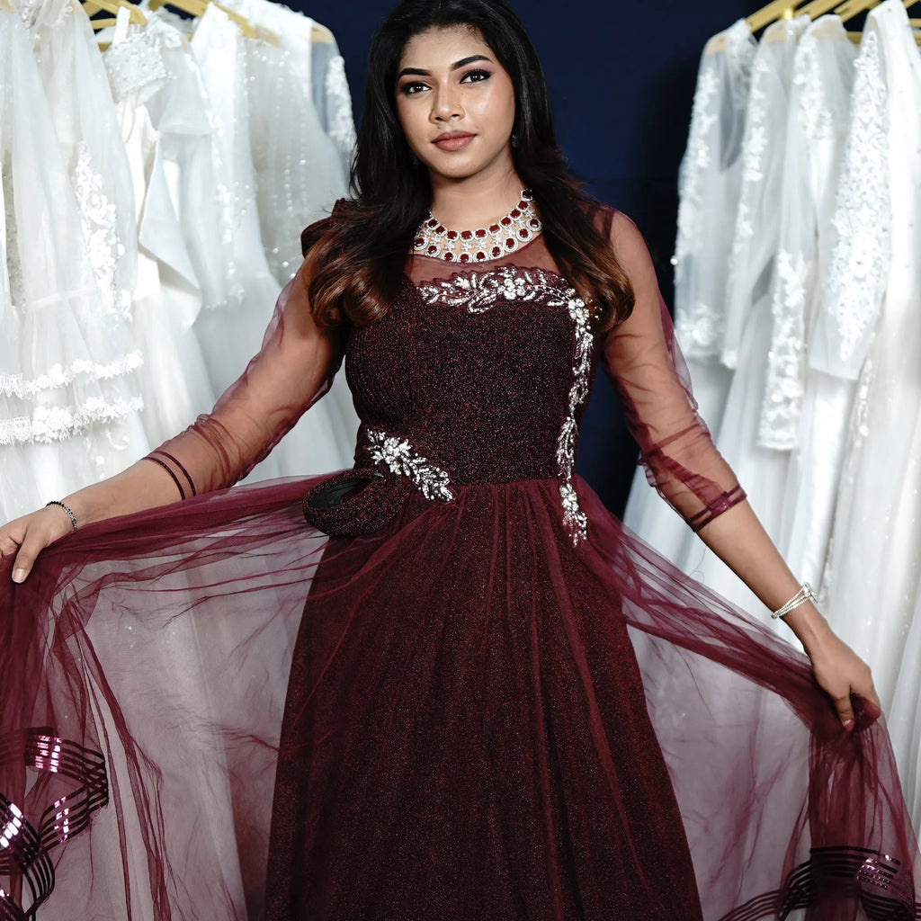 Dark Brown Elegant Gown