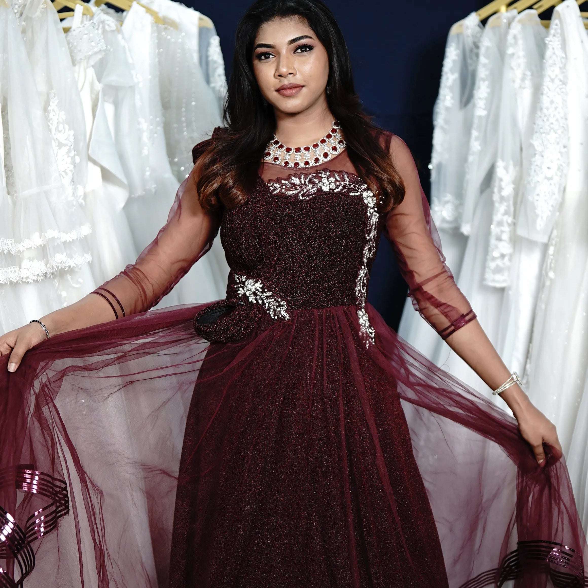 Dark Brown Elegant Gown