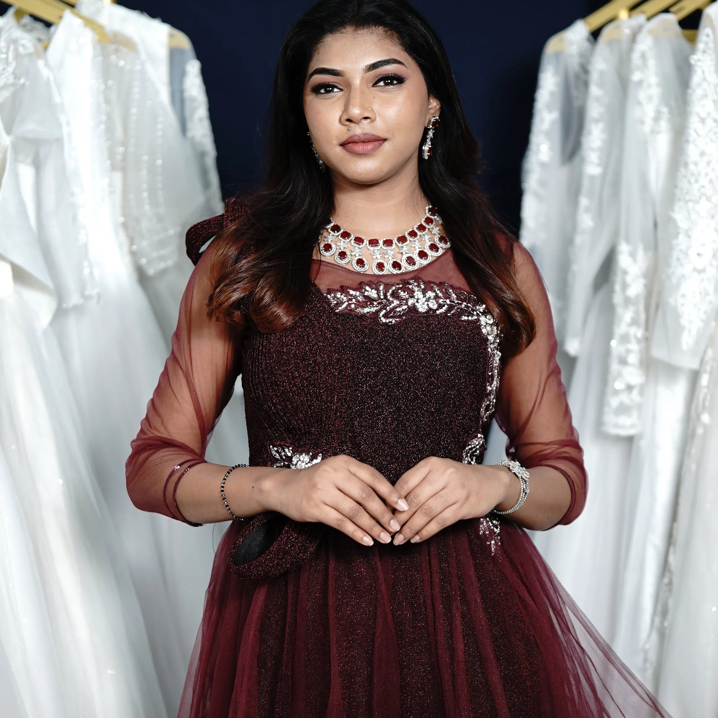 Dark Brown Elegant Gown