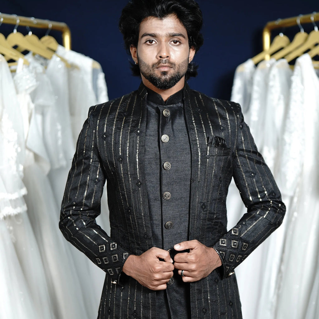 Black & Golden Indo-Western