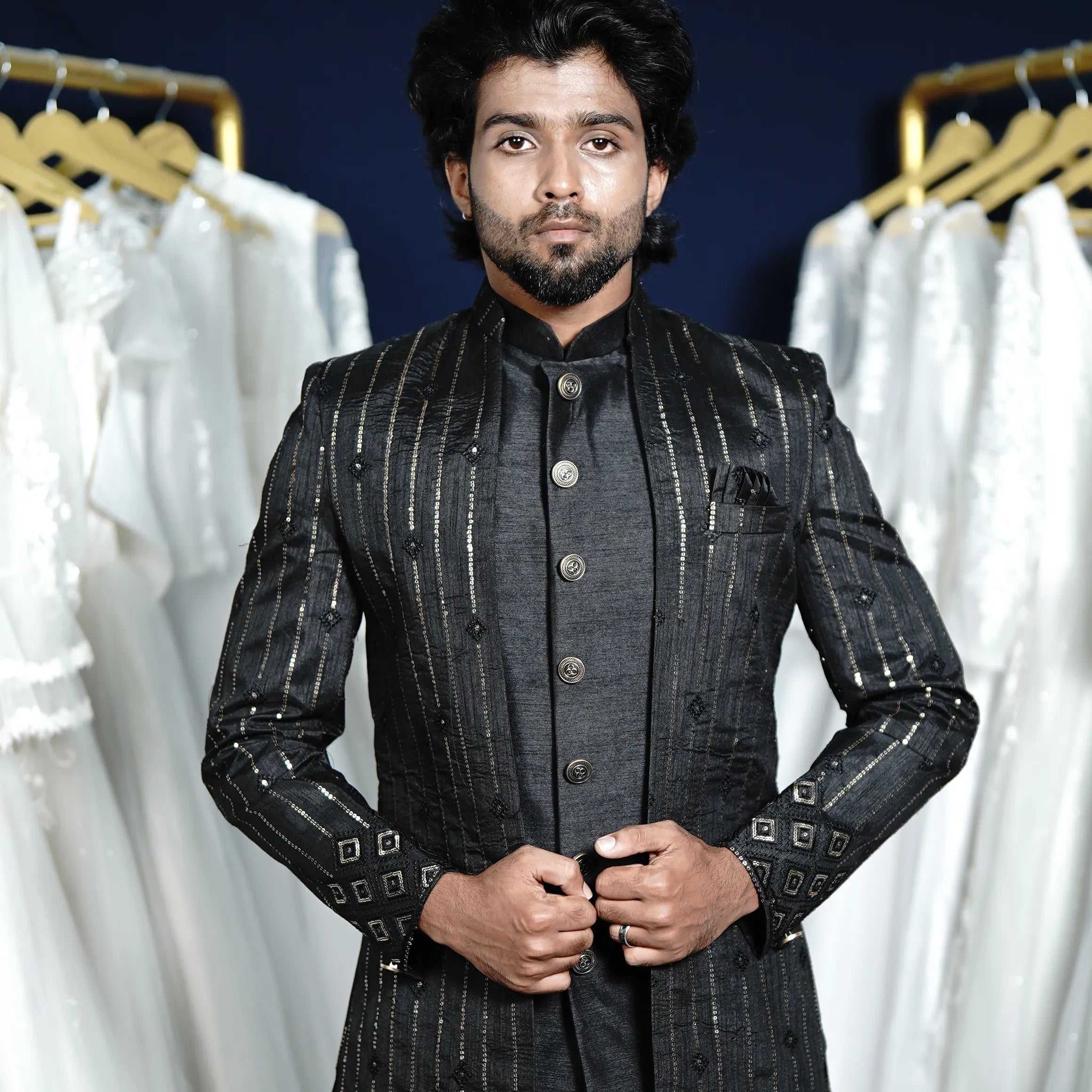 Black & Golden Indo-Western