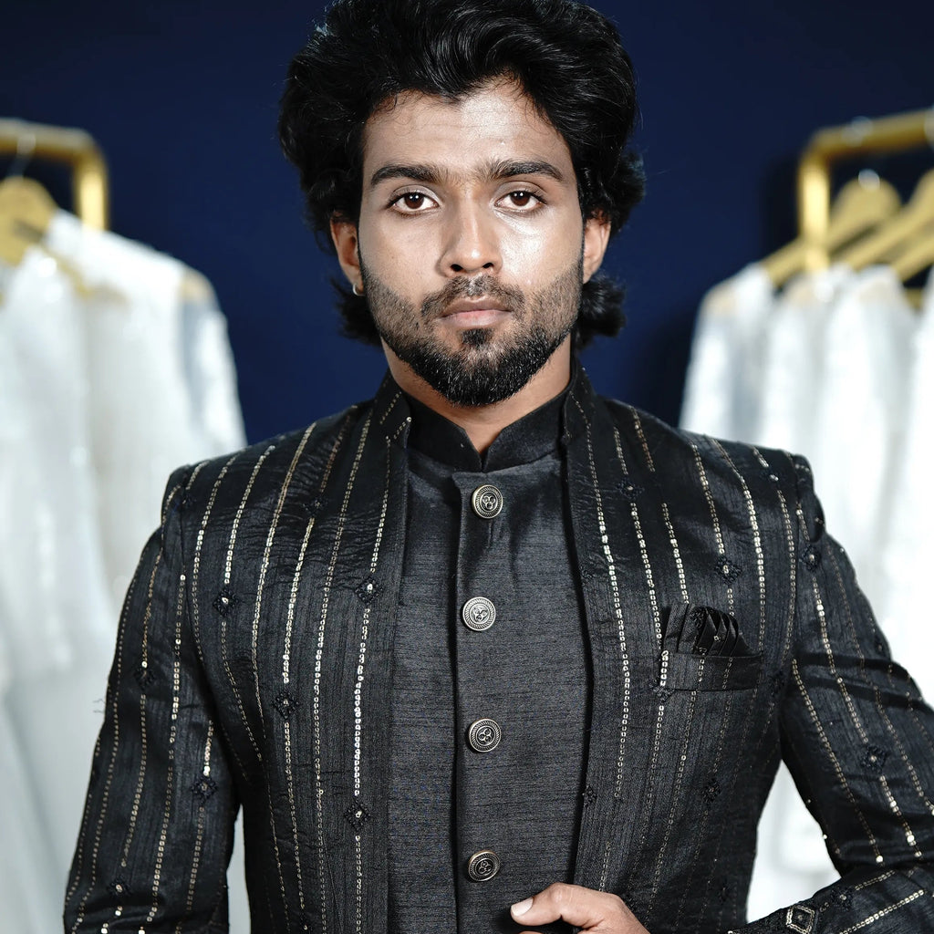 Black & Golden Indo-Western