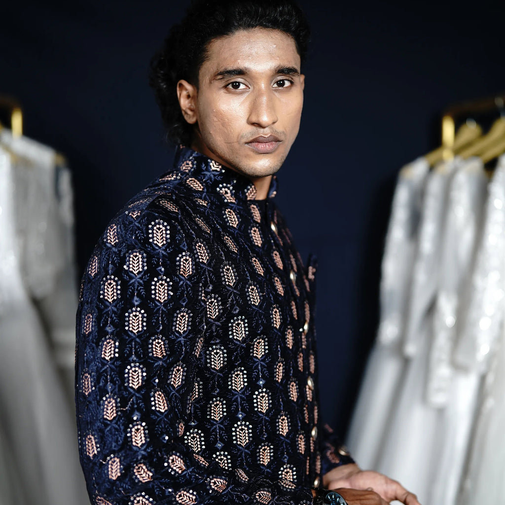 Dark Blue Indo-Western