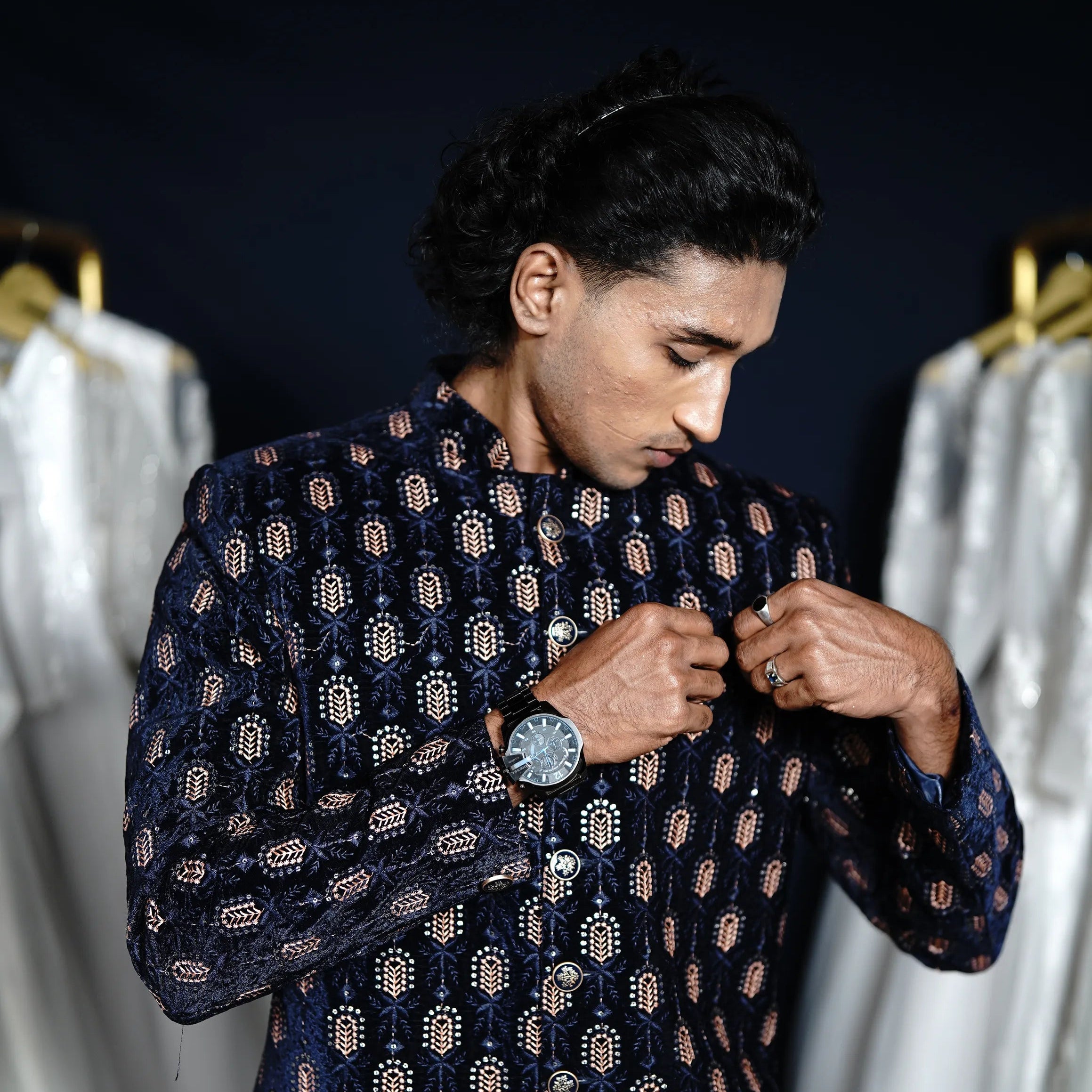 Dark Blue Indo-Western