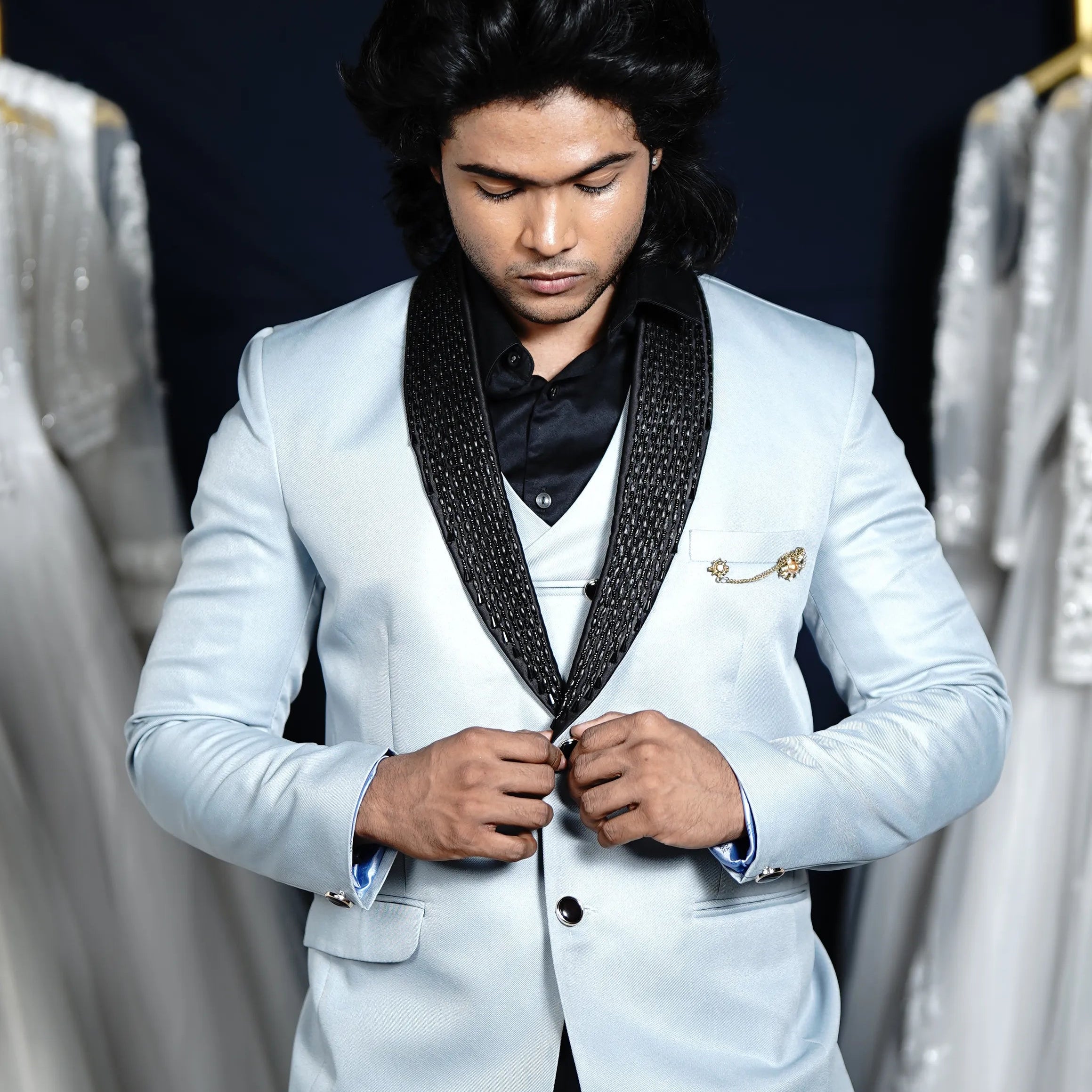 Sky Blue Designer Suit