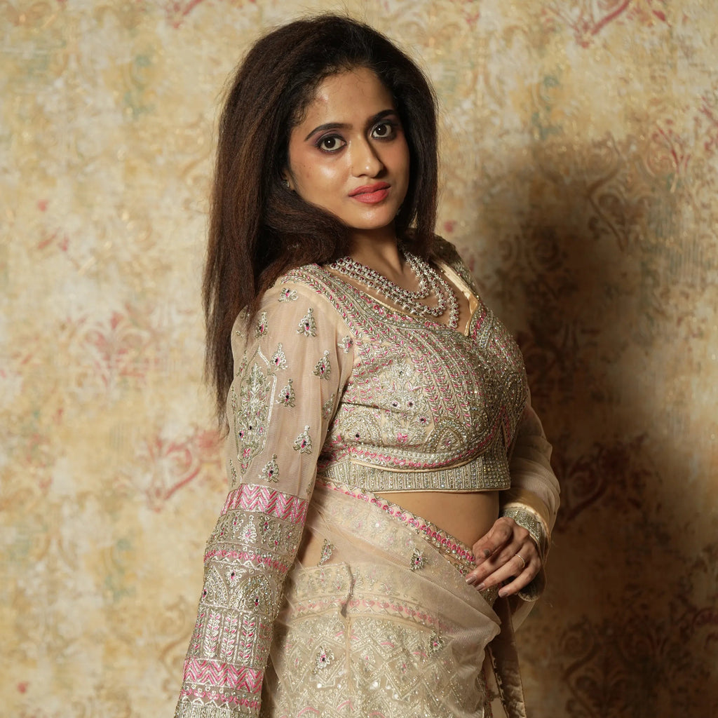 Baby Green Designer Crop Top