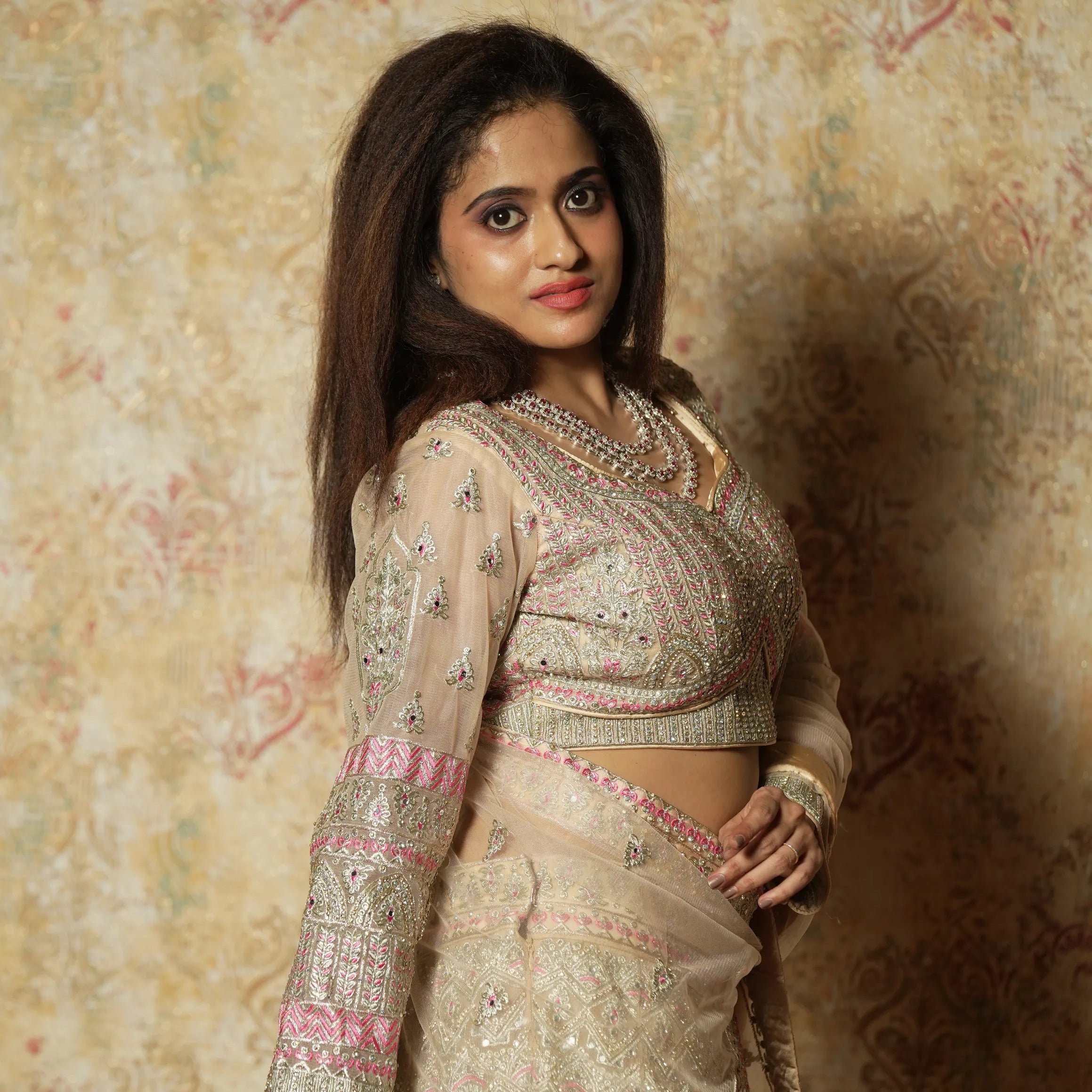 Baby Green Designer Crop Top