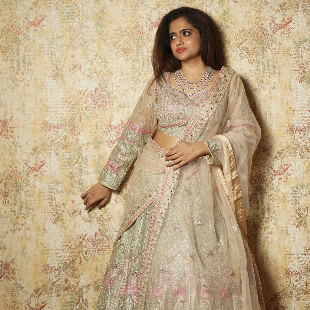 Baby Green Designer Crop Top