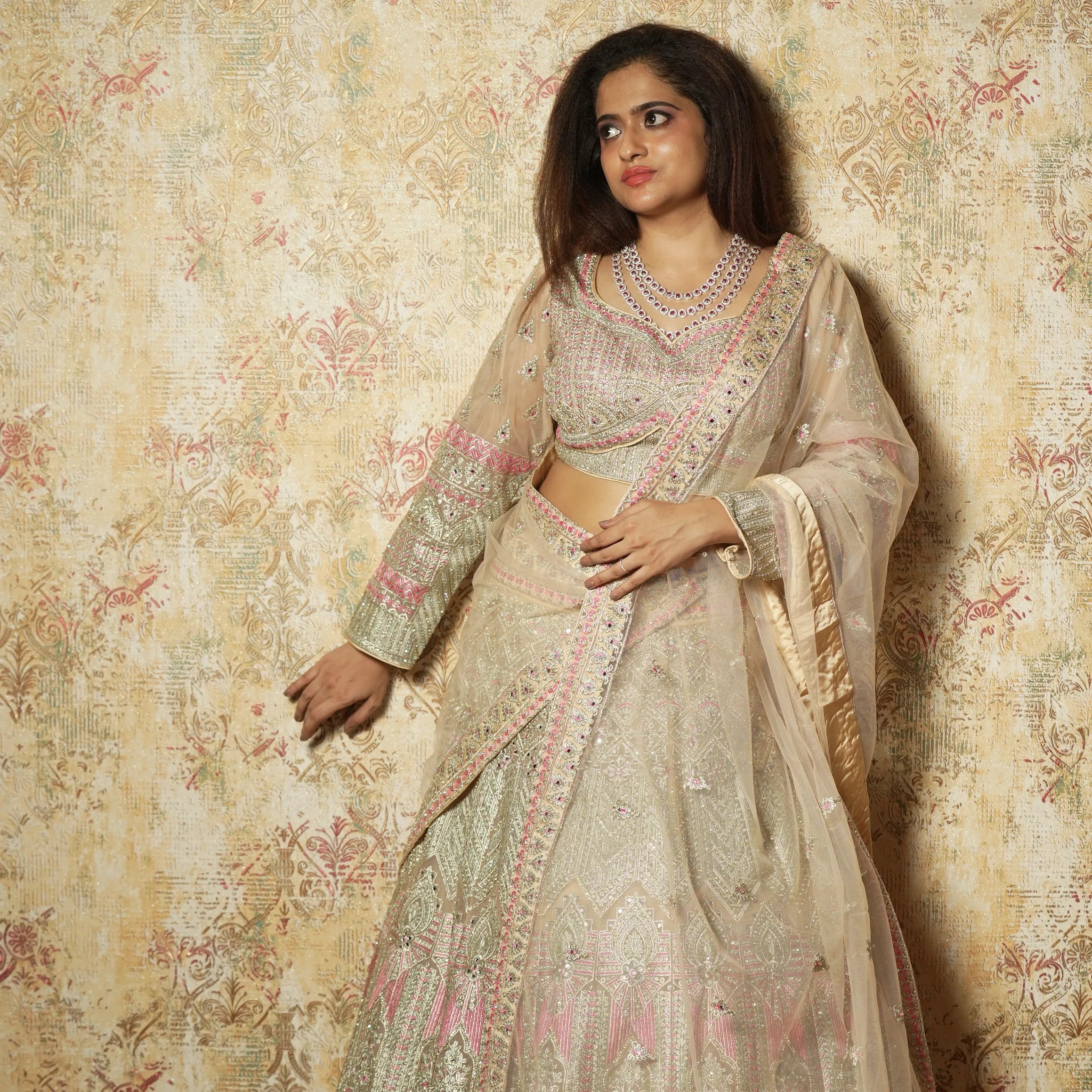 Baby Green Designer Crop Top