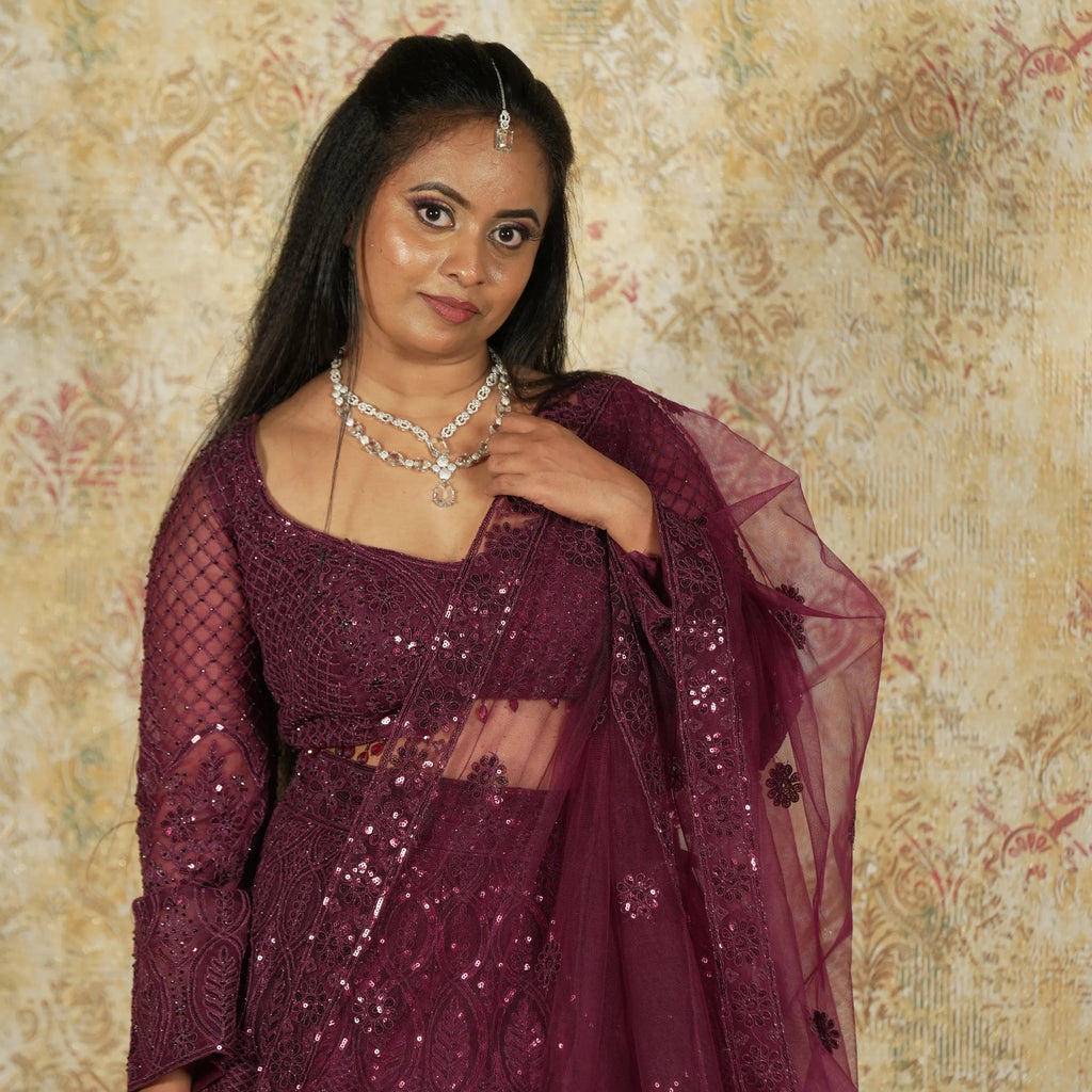Royal Purple Designer Crop Top
