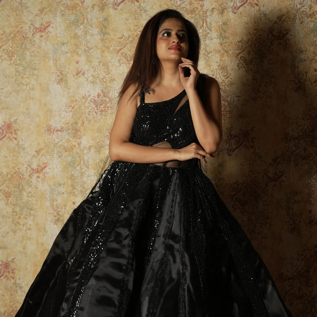 Black Designer Party Gown