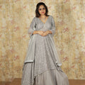 Silver Grey Designer Gown