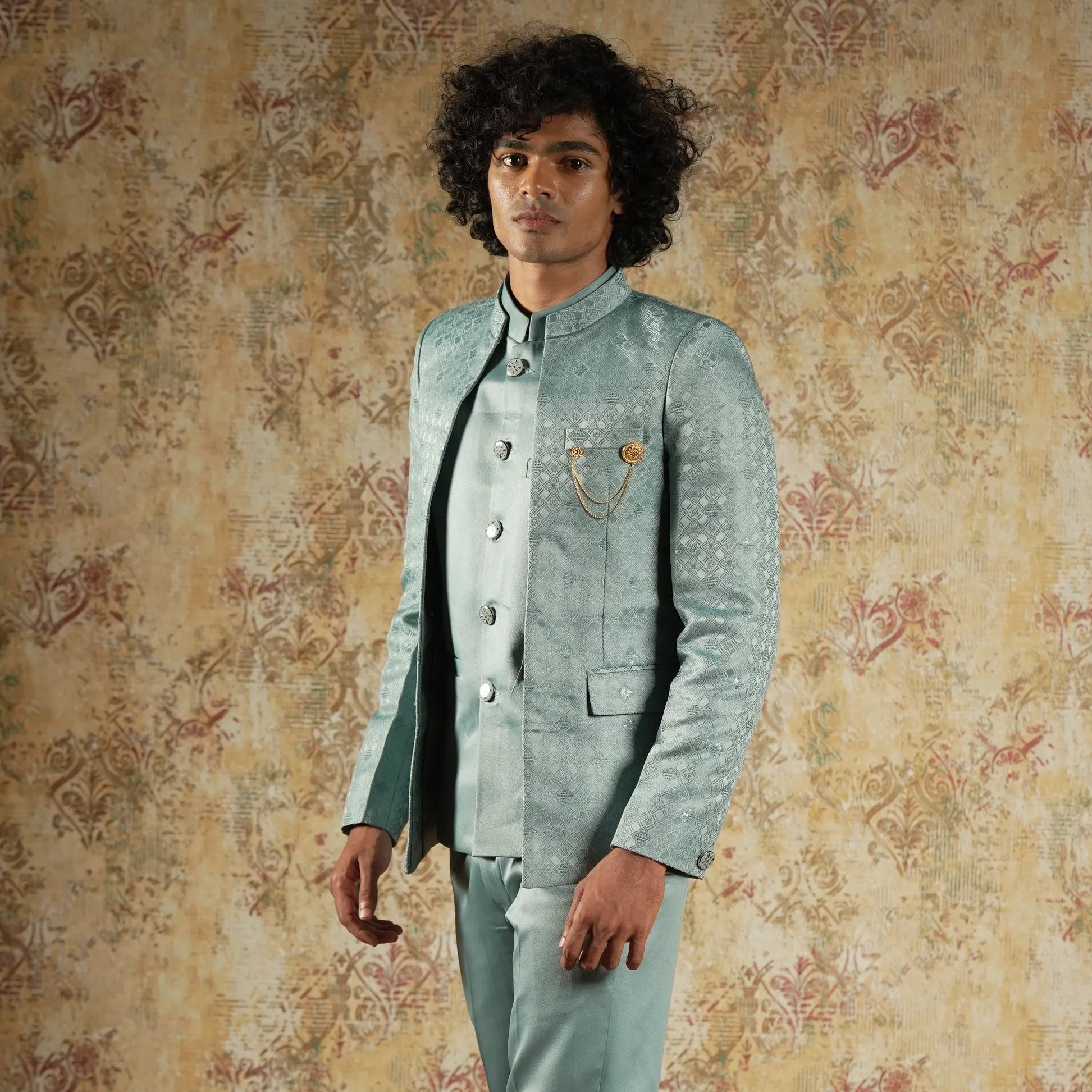 Blue Closed Jodhpuri Groom Suit