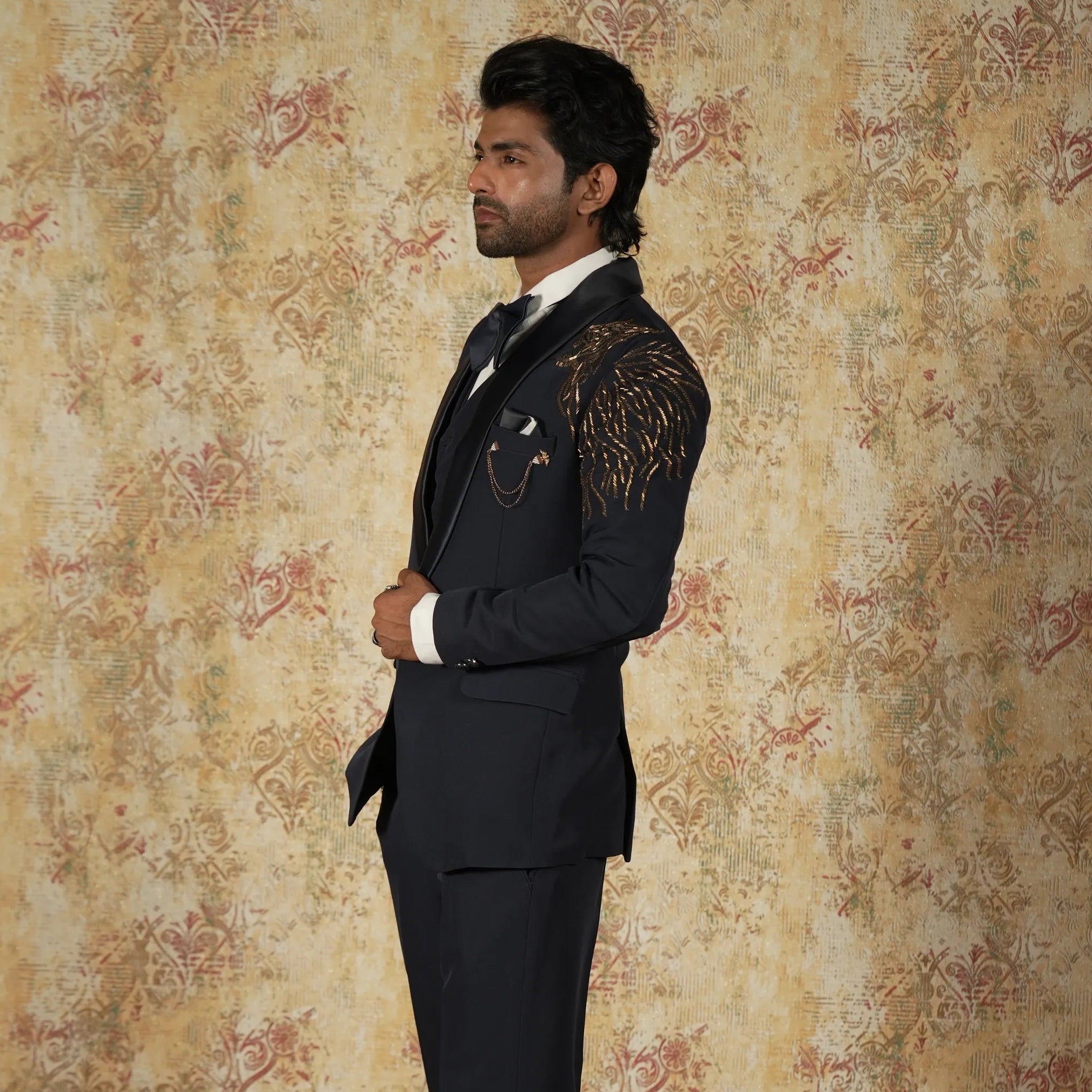 Dark Blue Designer Tuxedo Suit