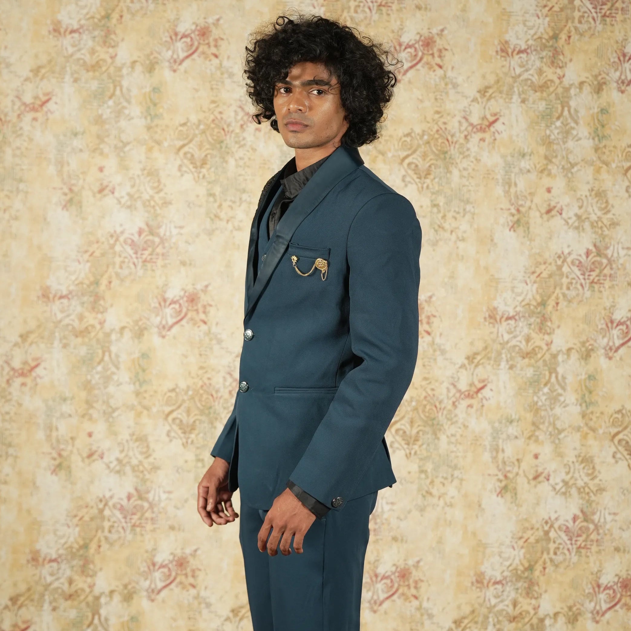 Dark Blue Designer Groom Suit
