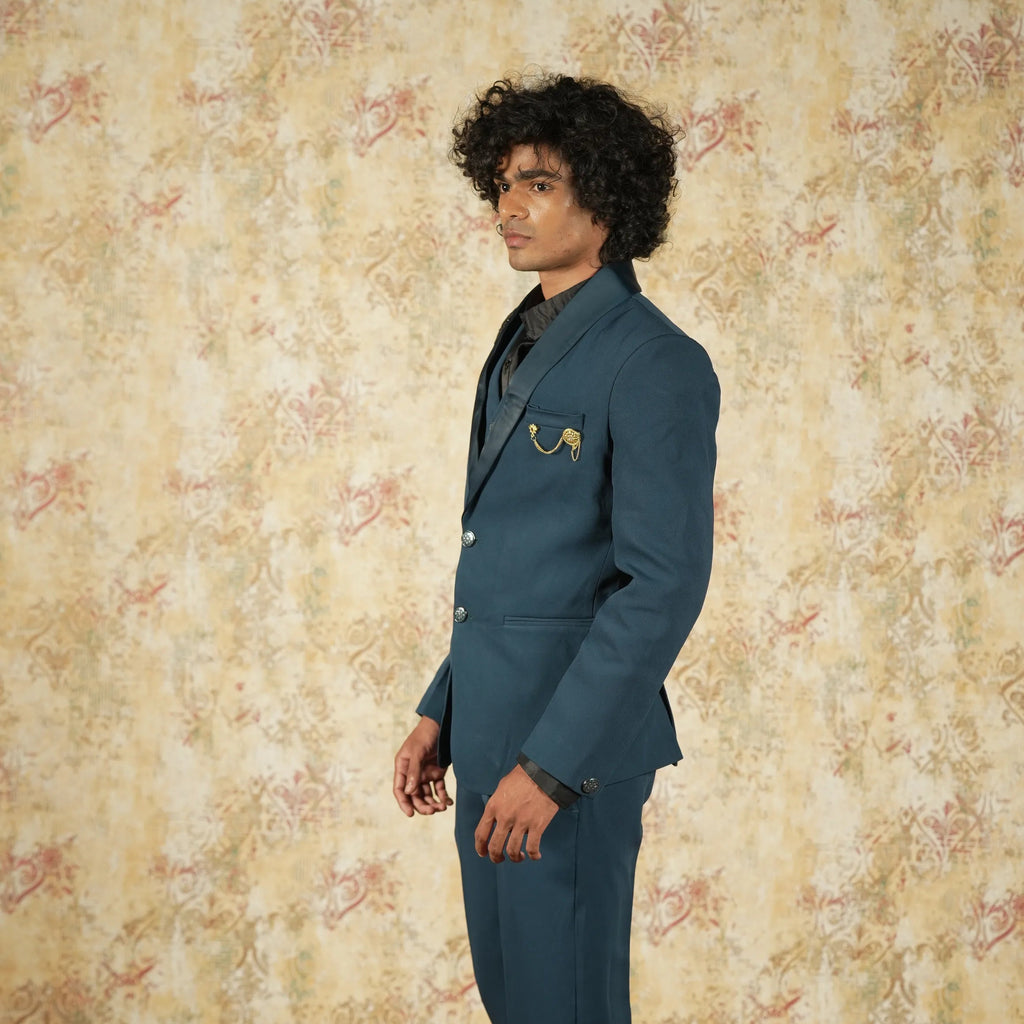 Dark Blue Designer Groom Suit