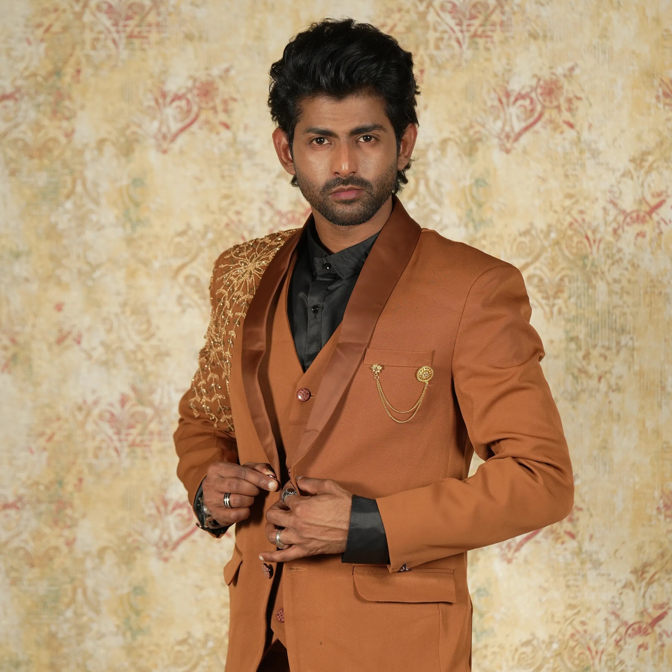Copper Brown Designer Suit