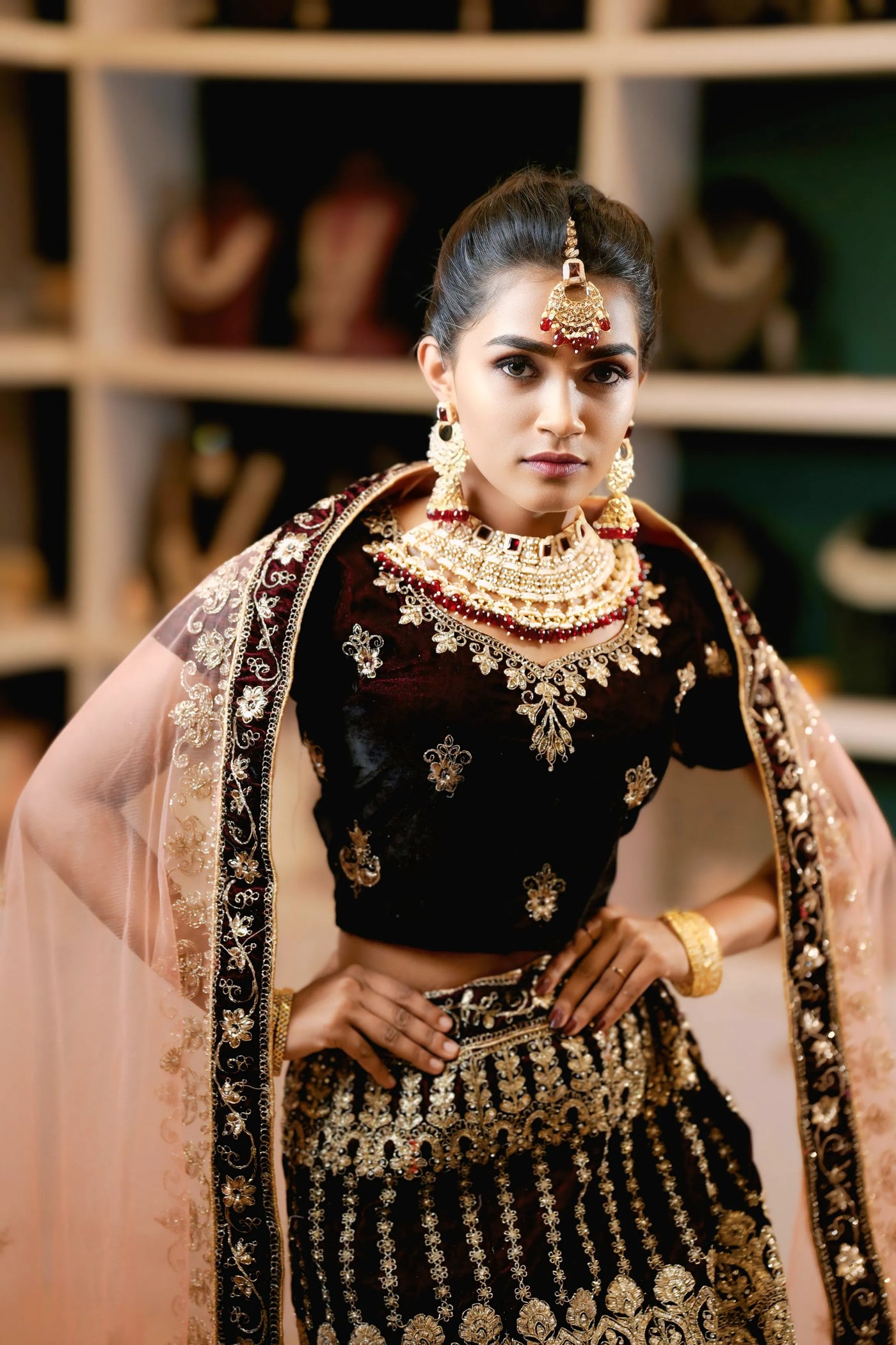 Purple Wine Lehehnga