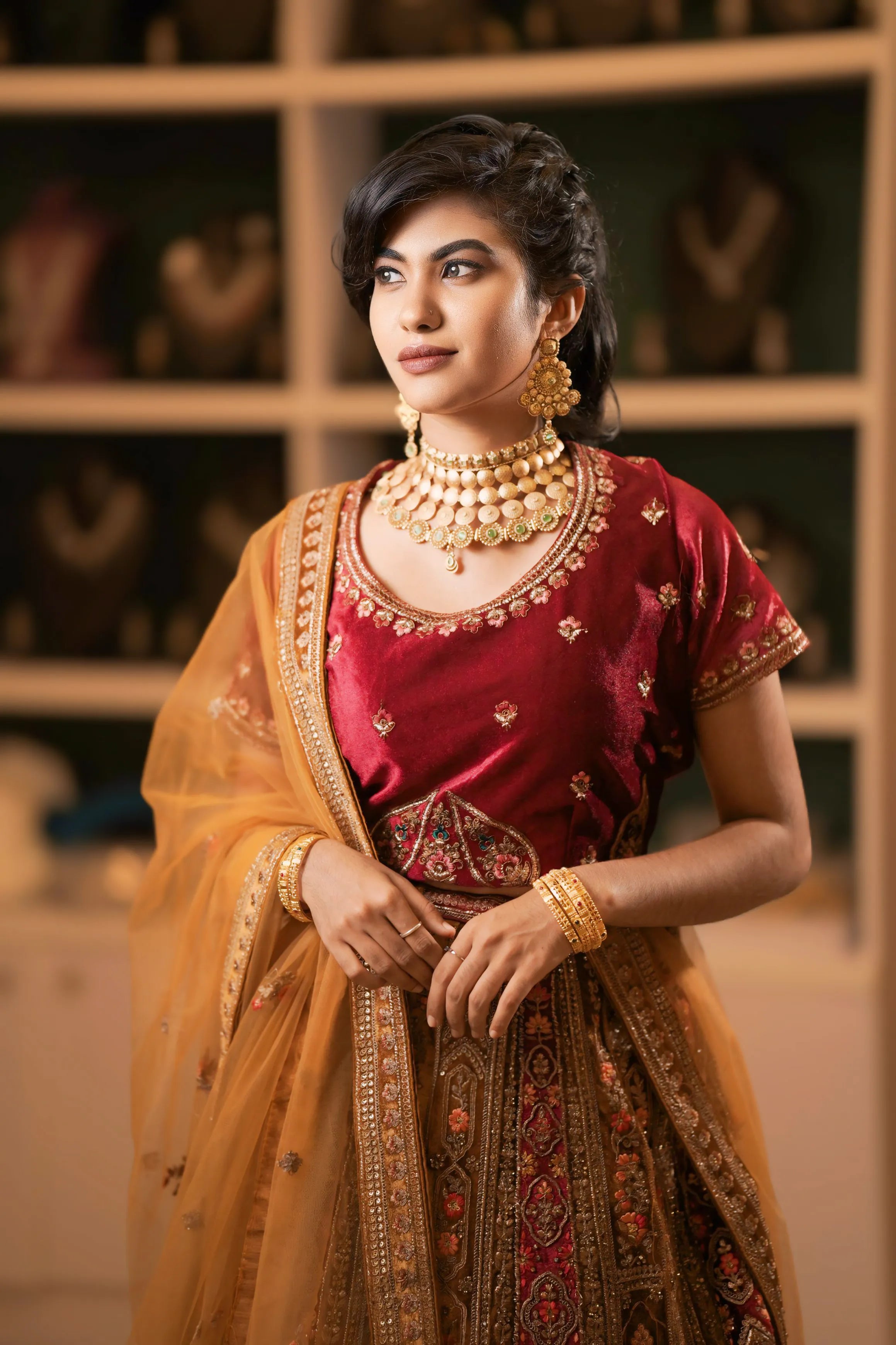 Red & Gold Bridal Lehenga