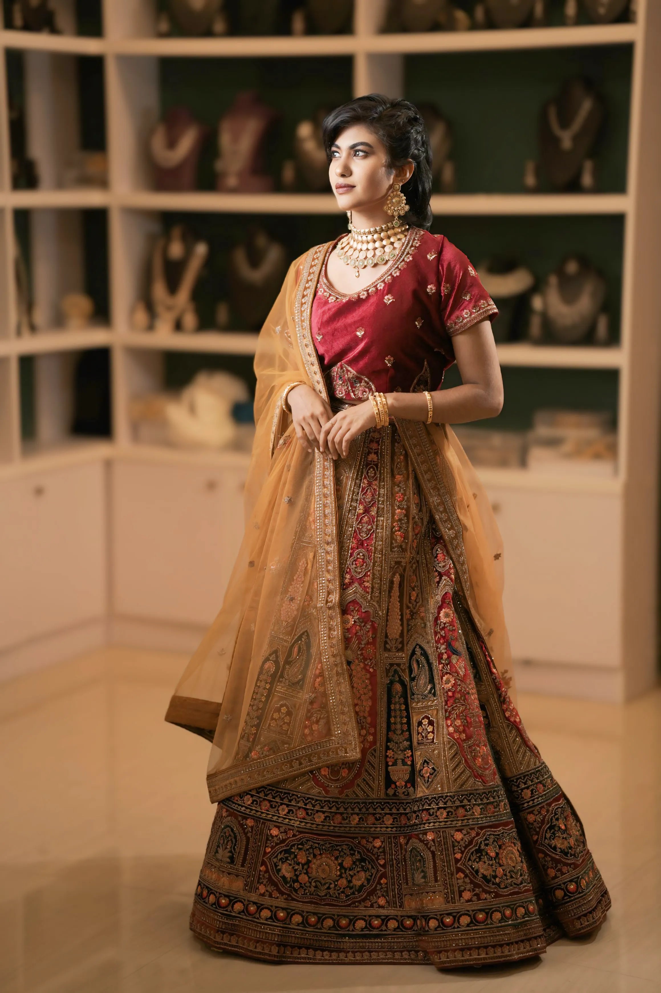 Red & Gold Bridal Lehenga